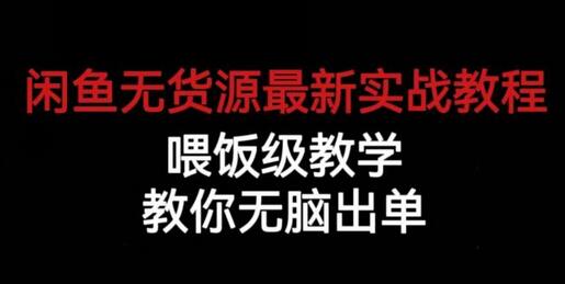 闲鱼无货源最新实战教程，喂饭级教学，教你无脑出单-虫2小屋