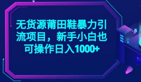 2023无货源莆田鞋暴力引流项目，新手小白也可实操日入1000+-虫2小屋