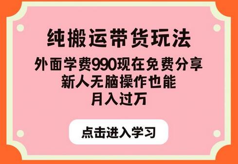 纯搬运带货玩法，外面学费990现在免费分享，新人无脑操作也能月入过万-虫2小屋