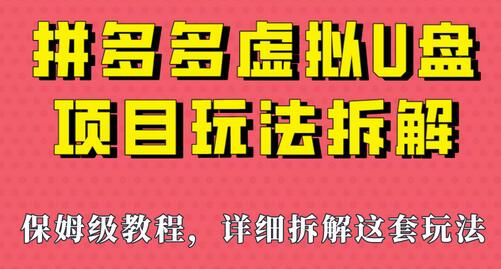 拼多多虚拟U盘项目，保姆级拆解，可多店操作，一天1000左右！-虫2小屋