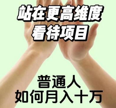 2023最火项目：站在更高维度看待项目，普通人如何月入十万-虫2小屋