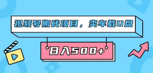 视频号搬砖项目，卖车载U盘，简单轻松，0门槛日入500+（附831G素材）-虫2小屋