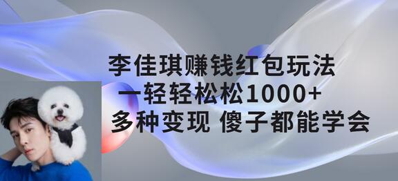 李佳琪赚钱红包玩法，一天轻轻松松1000+，多种变现，傻子都能学会-虫2小屋