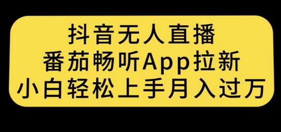 抖音无人直播，番茄畅听APP拉新，小白轻松上手月入过万-虫2小屋