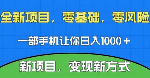 新项目，新平台，一部手机即可日入1000＋，无门槛操作-虫2小屋