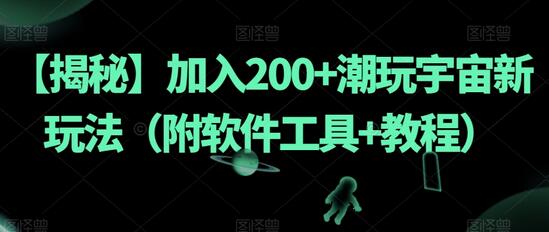 加入200+潮玩宇宙新玩法（附软件工具+教程）-虫2小屋