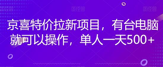 京喜特价拉新新玩法，有台电脑就可以操作，单人一天500+-虫2小屋