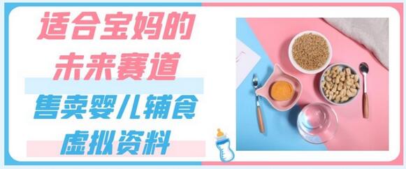 适合宝妈的未来赛道，售卖婴儿辅食虚拟资料，一份9.9-69.9元闭眼赚钱-虫2小屋
