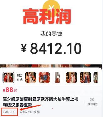 一部手机精准引流汉服粉，0成本多种变现方式，小白月入过万（附素材+工具）