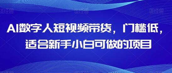AI数字人短视频带货，门槛低，适合新手小白可做的项目-虫2小屋