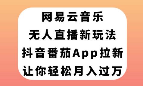 网易云音乐无人直播新玩法，抖音番茄APP拉新，让你轻松月入过万-虫2小屋