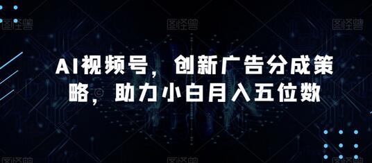 AI视频号，创新广告分成策略，助力小白月入五位数-虫2小屋