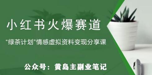 黄岛主·小红书绿茶计划情感虚拟资料变现项目，花我598买来拆解出来给你-虫2小屋
