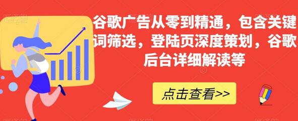 谷歌广告从零到精通，包含关键词筛选，登陆页深度策划，谷歌后台详细解读等-虫2小屋