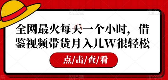 全网最火每天一个小时，借鉴视频带货月入几W很轻松-虫2小屋