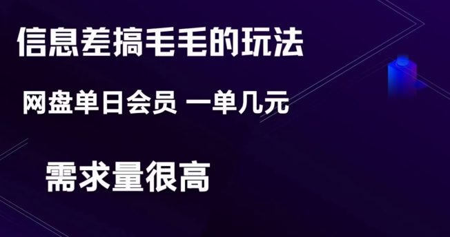 信息差搞钱玩法-网盘会员单日变现300+-虫2小屋