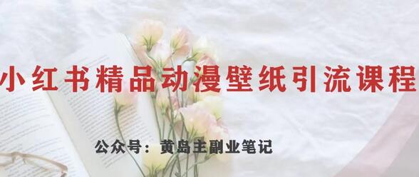 黄岛主·小红书精品动漫壁纸引流变现项目，一条龙变现玩法分享-虫2小屋