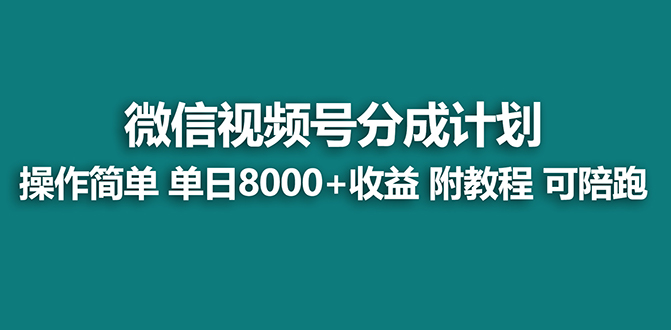 【无水印】【蓝海项目】视频号分成计划，单天收益8000+，附玩法教程！-虫2小屋