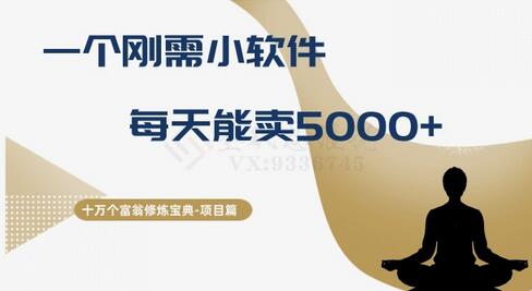 十万个富翁修炼宝典之17.一个刚需小软件，每天能卖5000+-虫2小屋