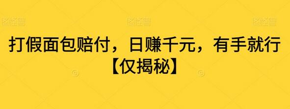 打JIA面包赔付，日赚千元，有手就行-虫2小屋