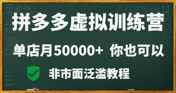 拼多多虚拟电商训练营月入30000+你也行，暴利稳定长久，副业首选-虫2小屋