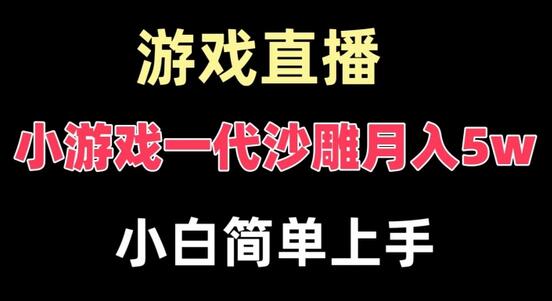 玩小游戏一代沙雕月入5w,爆裂变现,快速拿结果,高级保姆式教学
