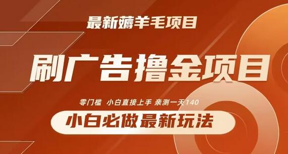 2024最新小白必撸项目，刷广告撸金最新玩法，亲测一天140-虫2小屋