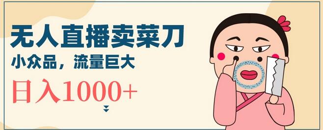 无人冷门品直播新玩法，通过卖菜刀日入1000+-虫2小屋