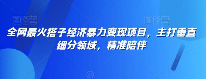 全网最火搭子经济暴力变现项目，主打垂直细分领域，精准陪伴-虫2小屋