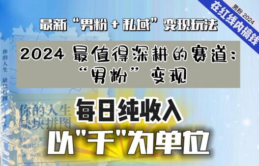 【私域流量最值钱】把“男粉”流量打到手，你便有无数种方法可以轻松变现，每日纯收入以“千”为单位-虫2小屋