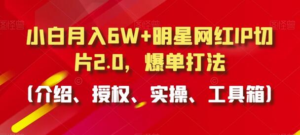 小白月入6W+明星网红IP切片2.0，爆单打法（介绍、授权、实操、工具箱）-虫2小屋
