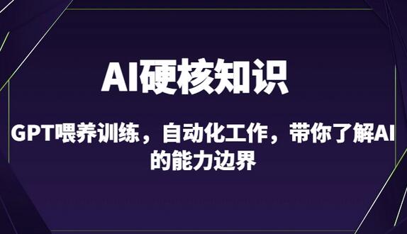 AI硬核知识-GPT喂养训练，自动化工作，带你了解AI的能力边界（10节课）-虫2小屋