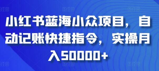 小红书蓝海小众项目，自动记账快捷指令，实操月入50000+-虫2小屋