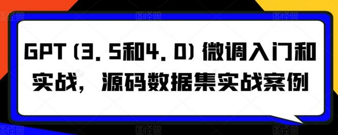 GPT(3.5和4.0)微调入门和实战，源码数据集实战案例-虫2站点