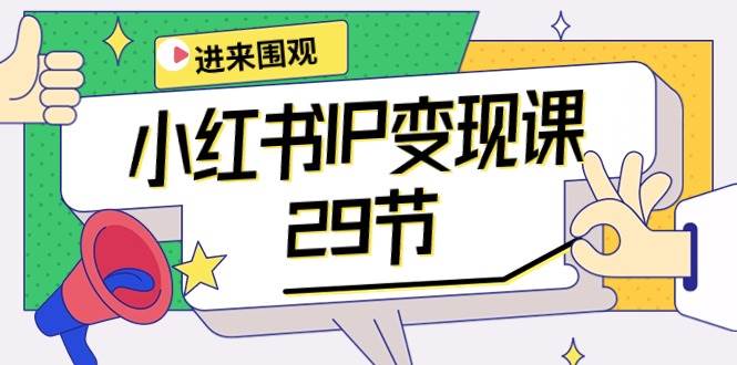 小红书IP变现课：开店/定位/IP变现/直播带货/爆款打造/涨价秘诀/等等/29节-虫2小屋