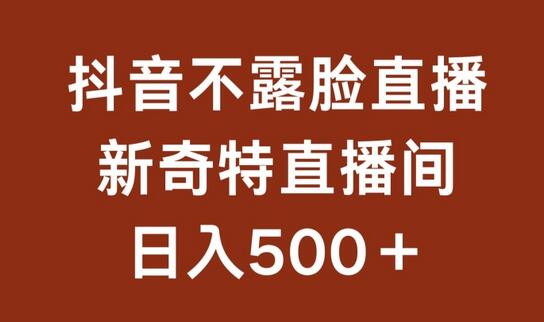 不露脸挂机直播，新奇特直播间，日入500+-虫2小屋