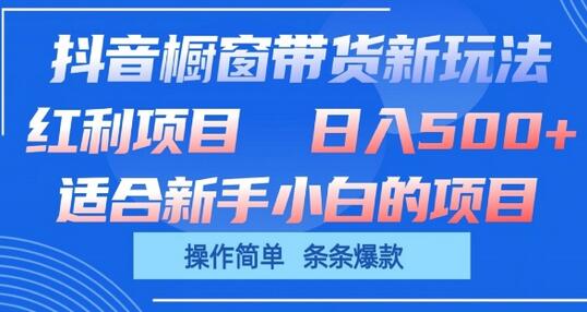 抖音橱窗带货新玩法，单日收益几张，操作简单，条条爆款-虫2小屋