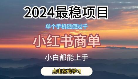 2024最稳蓝海项目，小红书商单项目，没有之一-虫2小屋