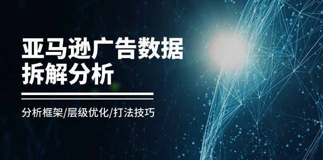 （11004期）亚马逊-广告数据拆解分析，分析框架/层级优化/打法技巧（8节课）-虫2小屋