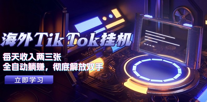 （10994期）海外TikTok挂机，每天收入两三张，全自动躺赚，彻底 解放双手！-虫2小屋
