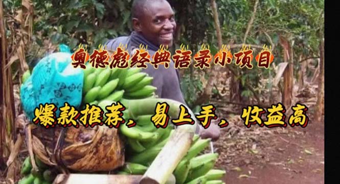 （11030期）奥德彪经典语录小项目，爆款推荐，易上手，收益高-虫2小屋