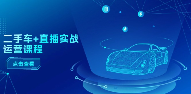 （11166期）二手车+直播实战运营课程：直播推荐/短视频推荐/千川投放/直播全流程-虫2小屋