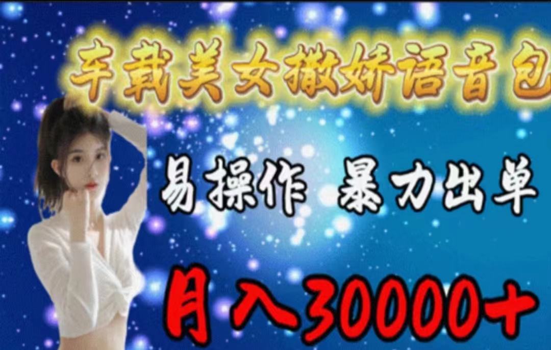 （11249期）车载美女撒娇语音包，执行就出单，月入3000＋，小白看完课程就能马上实操-虫2小屋