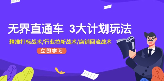 （11304期）无界直通车 3大计划玩法，精准打标战术/行业拉新战术/店铺回流战术-虫2小屋