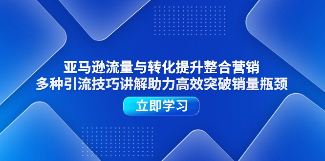 （11335期）亚马逊流量与转化提升整合营销，多种引流技巧讲解助力高效突破销量瓶颈-虫2小屋