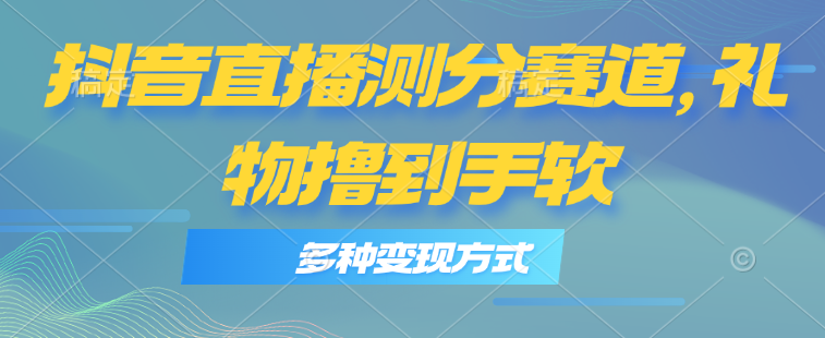 （11380期）抖音直播测分赛道，多种变现方式，轻松日入1000+-虫2小屋