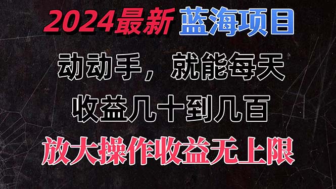 （11470期）有手就行的2024全新蓝海项目，每天1小时收益几十到几百，可放大操作收…-虫2小屋