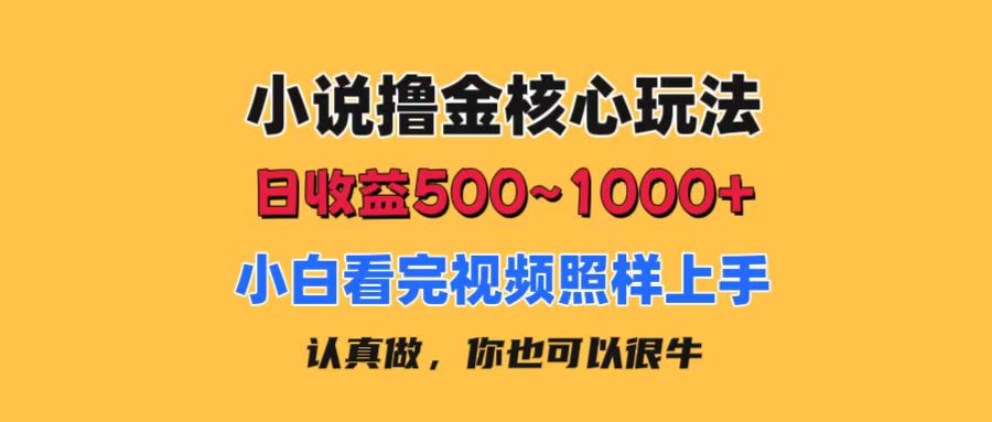 （11461期）小说撸金核心玩法，日收益500-1000+，小白看完照样上手，0成本有手就行-虫2小屋