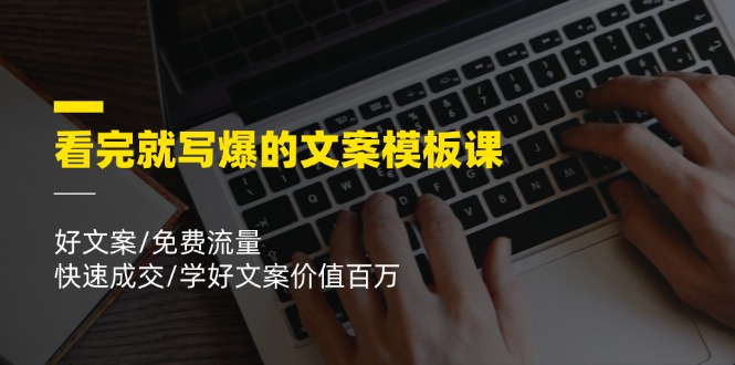 （11570期）看完就 写爆的文案模板课，好文案/免费流量/快速成交/学好文案价值百万-虫2小屋