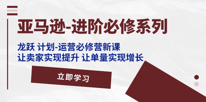 （11623期）亚马逊-进阶必修系列，龙跃 计划-运营必修营新课，让卖家实现提升 让单…-虫2小屋